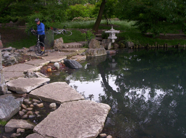 Zig Zag Stepping Stones at Jackson Park Japanese Garden of the Phoenix